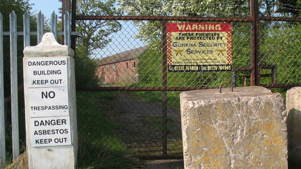 Gate outside Cledford Hall