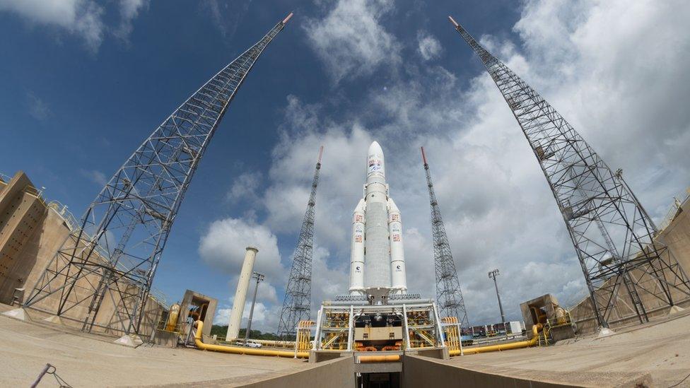 The final Ariane-5 on the launch pad