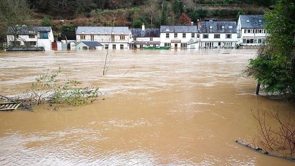 Flood-affected buildings