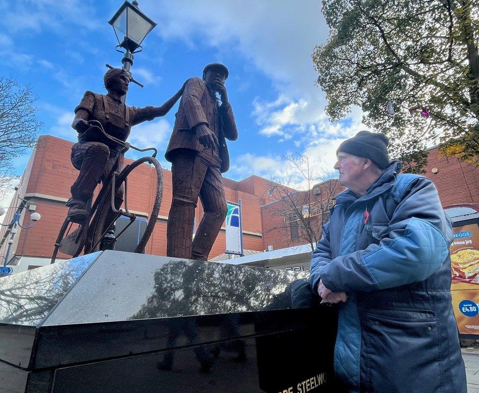 John Atkinson at a memorial