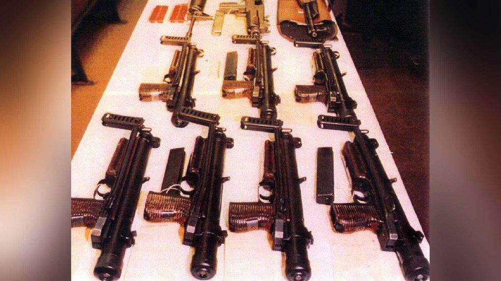 Weapons recovered following a "bogus" tip-off from drug barons John Haase and his nephew Paul Bennett