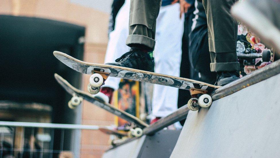 Generic image of skateboard being used