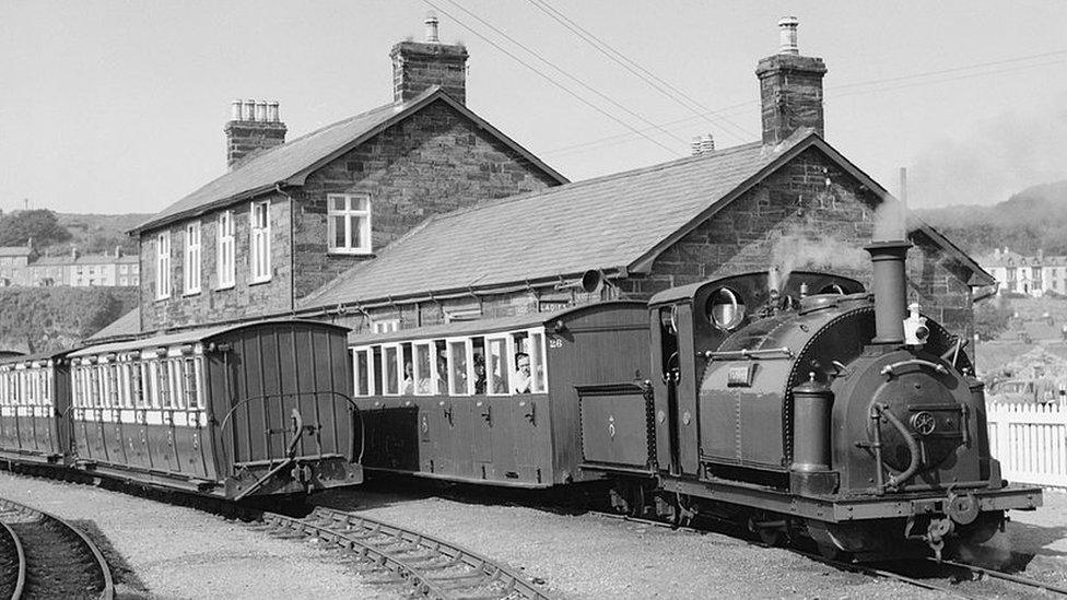 'Prince' at Porthmadog station, Wales, 1963.