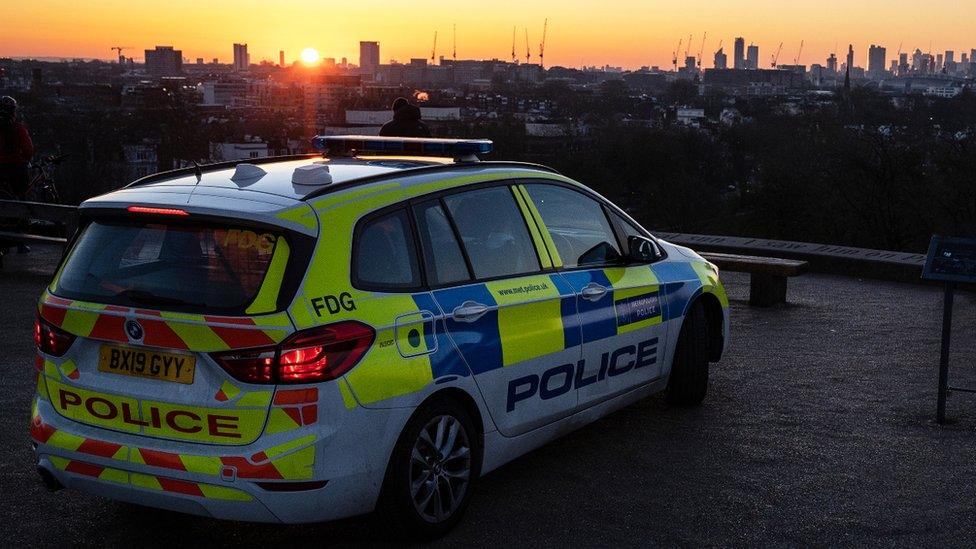 Police car and view