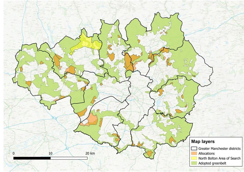 Allocations and current green belt