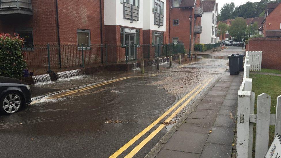 Flooded road