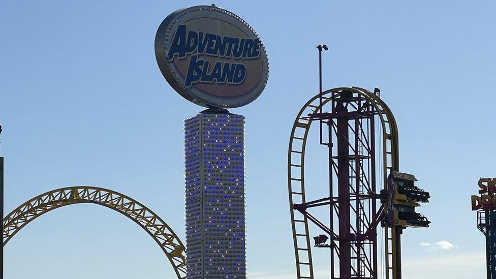 Rage rollercoaster at Southend Adventure Island