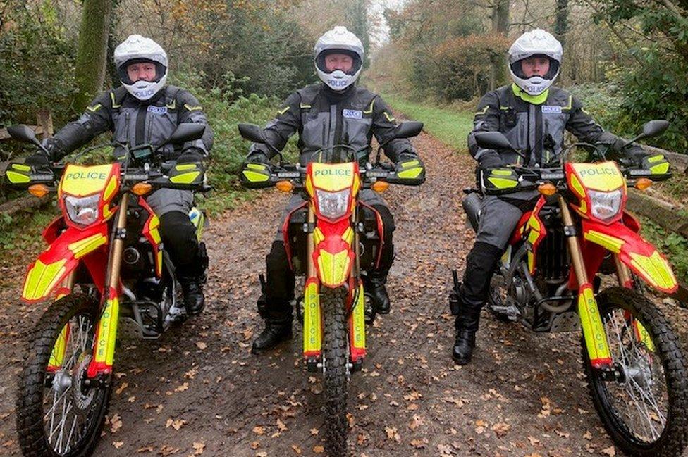 Thames Valley Police's Joint Operations Roads Policing Unit off-road bike team