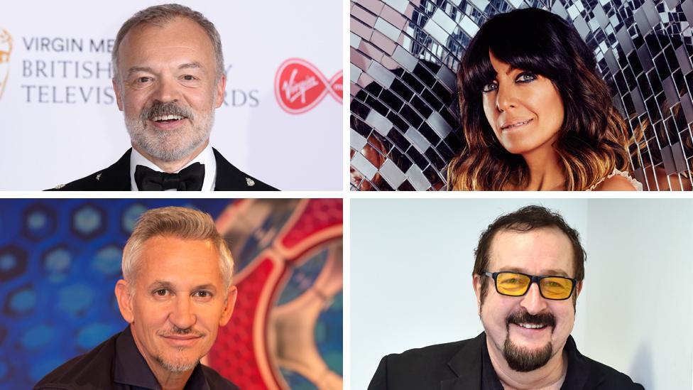 raham Norton, Gary Lineker, Steve Wright and Claudia Winkleman