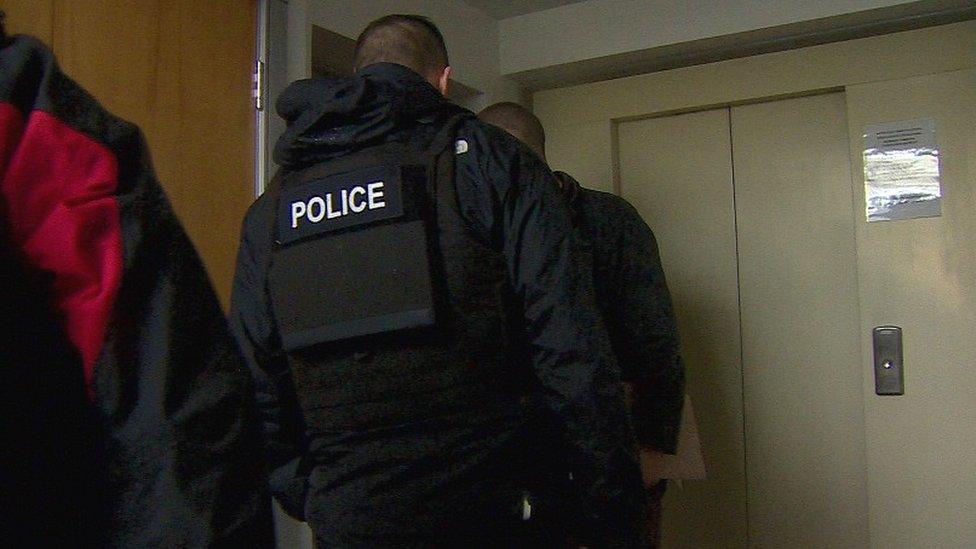 Human trafficking raids