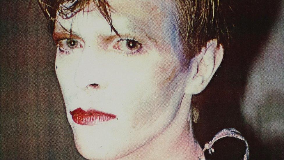 Colour print of Bowie in Scary Monsters Makeup