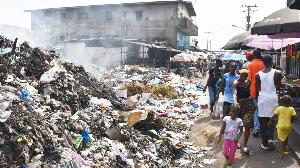 Clara Town slum in Monrovia Liberia