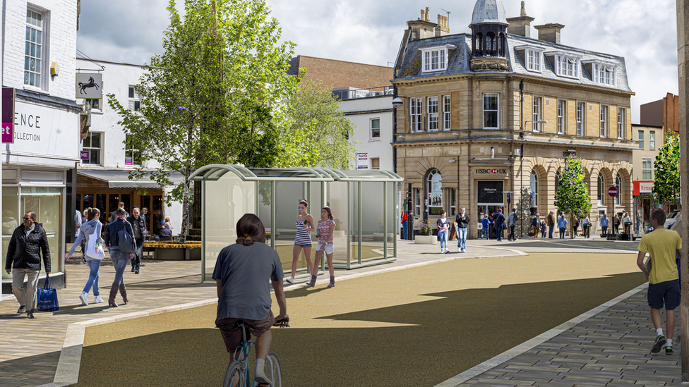 Artist's impression of improvements under Yeovil Refresh