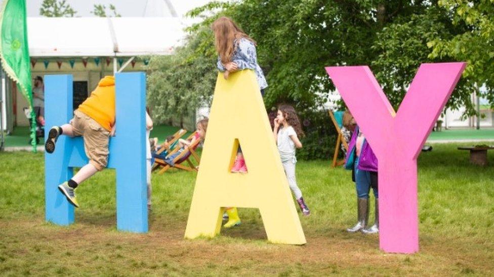 Hay Festival sign