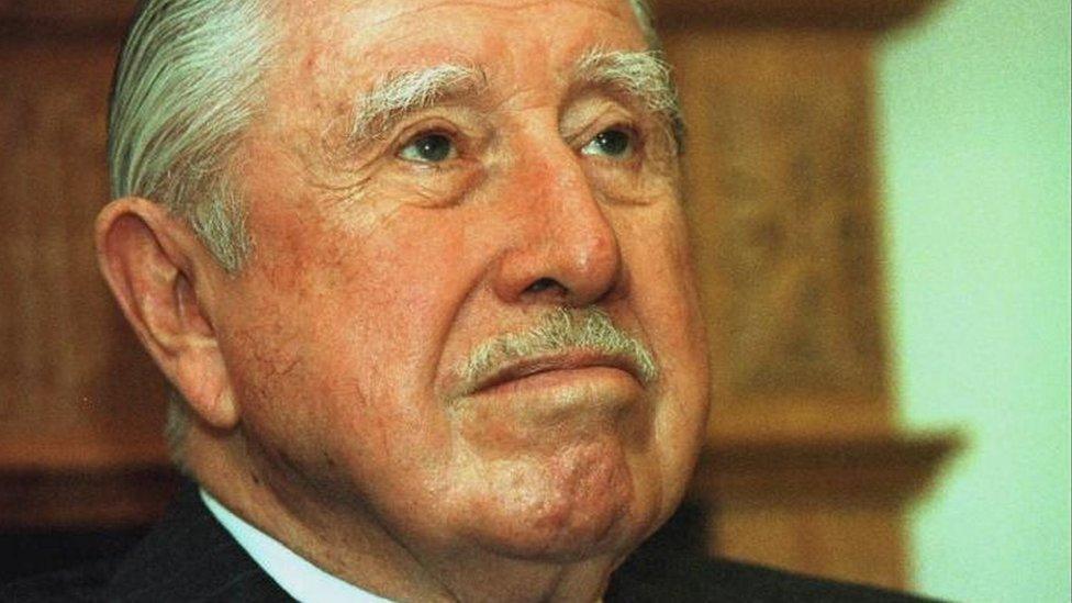 Library file picture dated 11/9/99 of Senator Augusto Pinochet.