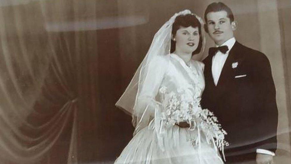 Isaac and Teresa Vatkin on their wedding day