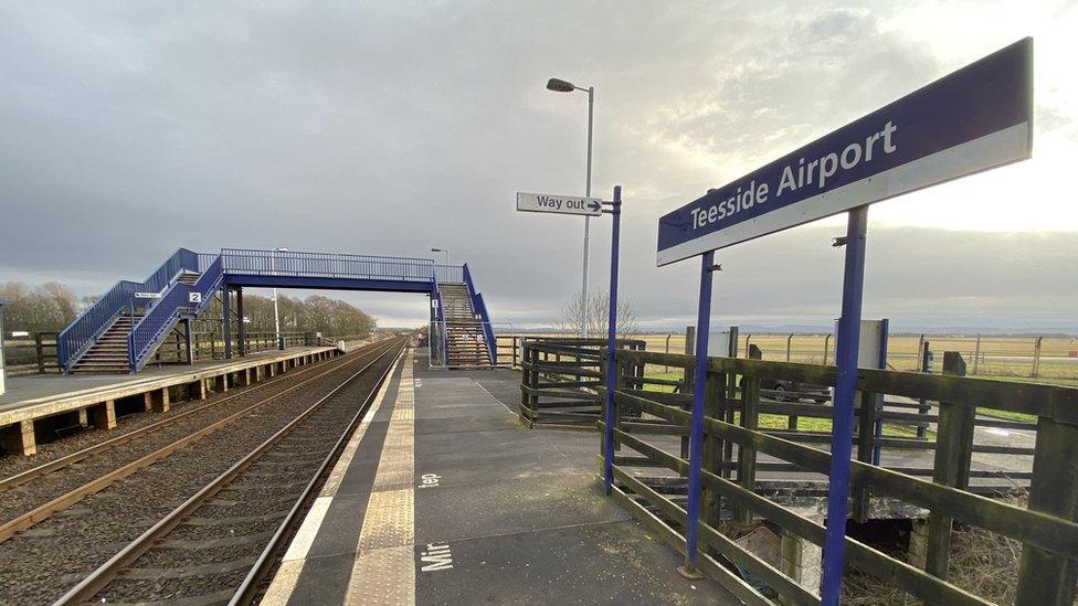 Teesside Airport railway station