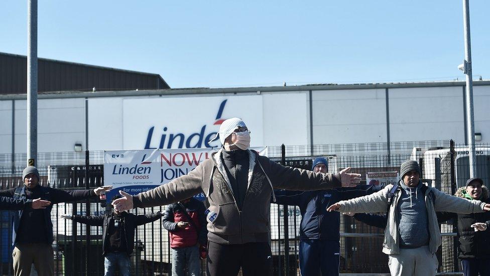 Workers at Linden Foods