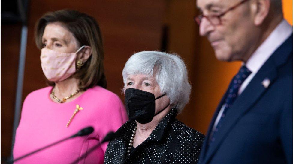 Pelosi, Yellen and Schumer