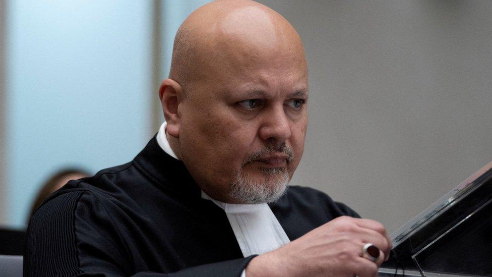 Prosecutor Karim Khan at the International Criminal Court in The Hague, Netherlands