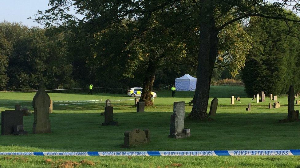 Scene at Accrington Cemetery