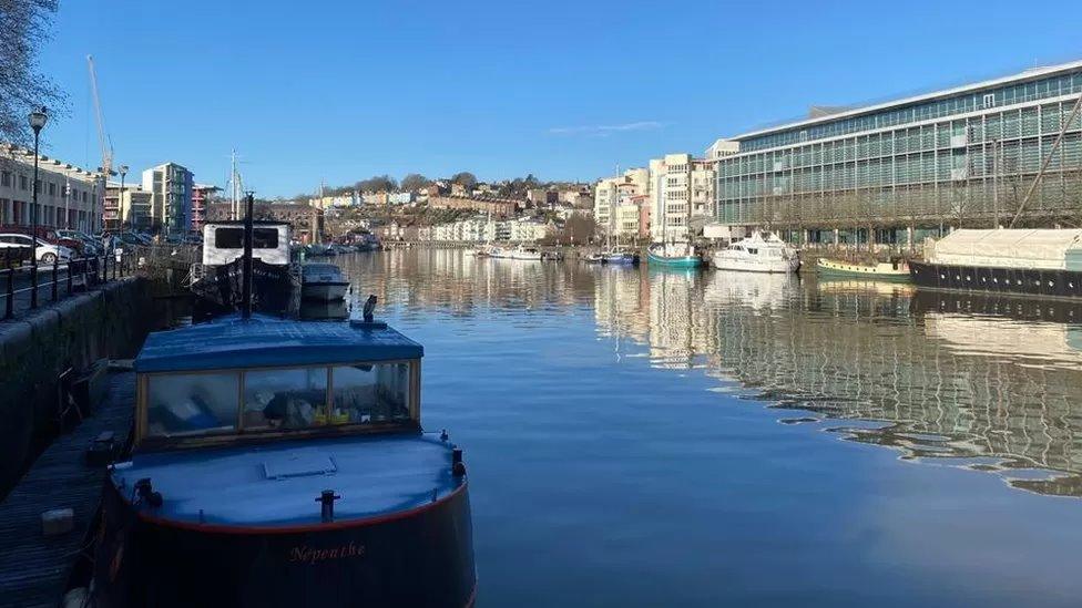 Bristol harbour in the sunshine