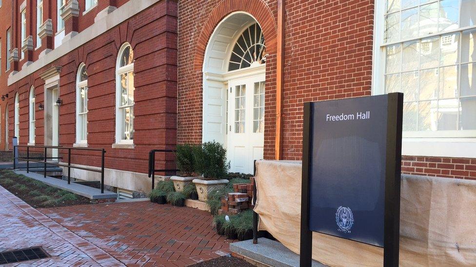 The former Mulledy Hall, now named Freedom Hall