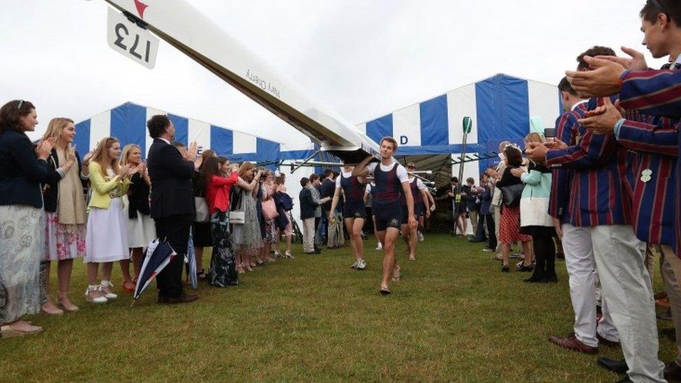 The Norwich School rowing team