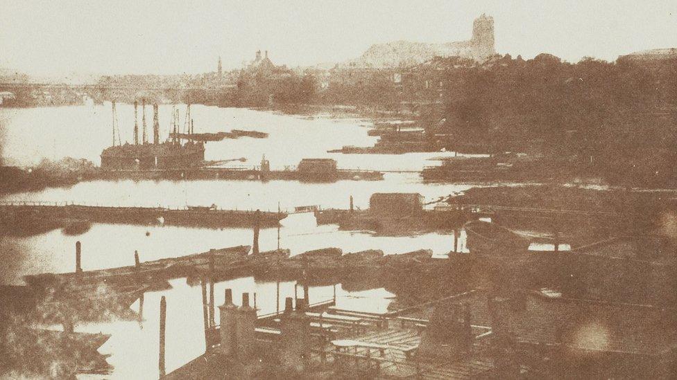 Westminster from the Hungerford Market - London across the Thames, June 1841