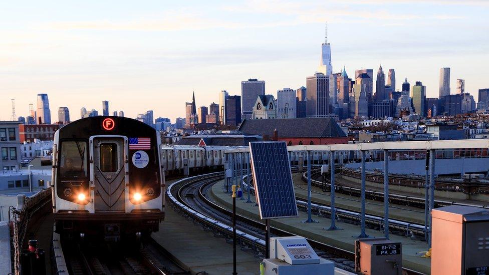 A train in NYC.