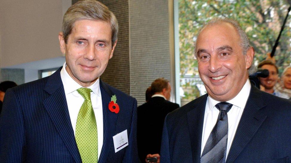 Sir Stuart Rose (L) and Sir Philip Green (R)