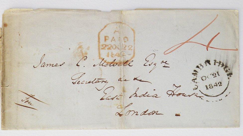 Letter cover from 1841