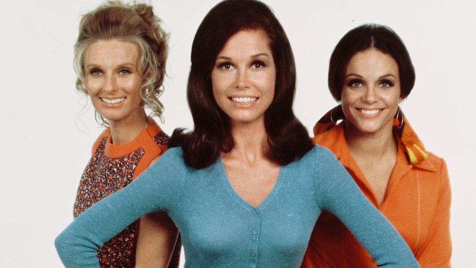 The Mary Tyler Moore show aired in the 1970s and focused on a 30-something single TV producer