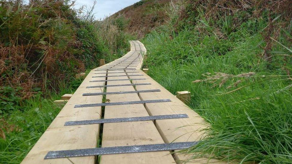 Part of coastal path at Maughold