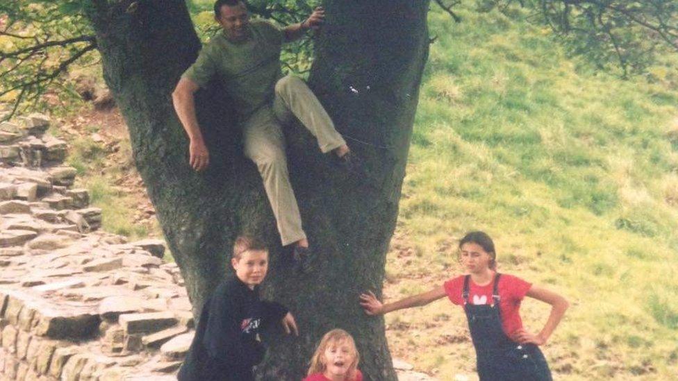 Amelia Carr on a day out with her father