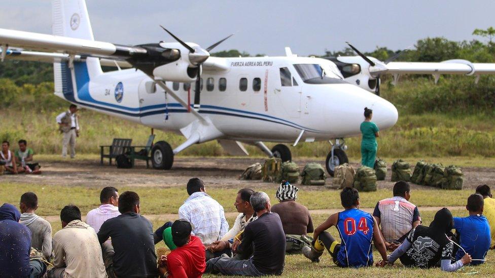 Arrests by Peruvian security forces in the Putumayo region