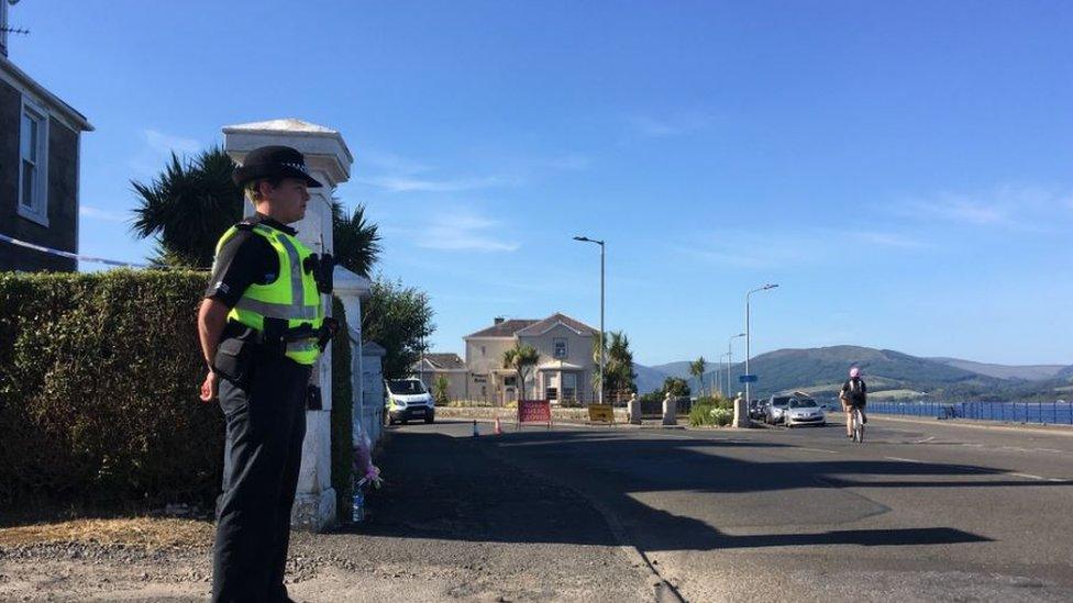 Police guard cordon