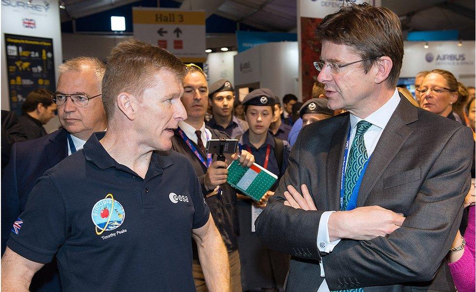 Tim Peake and Greg Clark