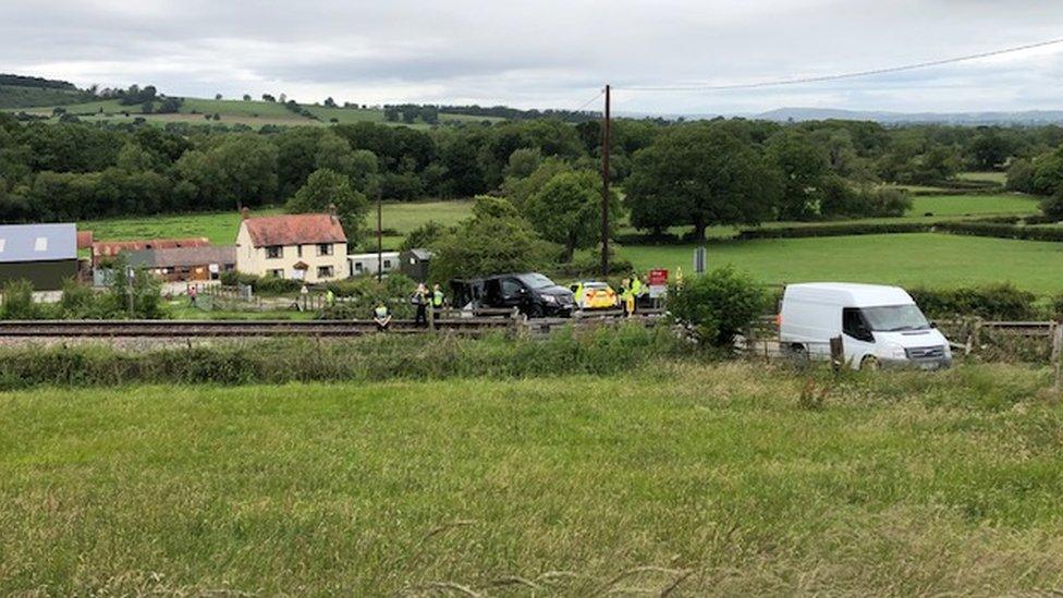 The incident happened on the single-track Cambrian Line crossing