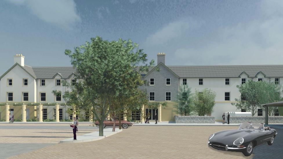 Artist's impression of hotel development at Tomatin