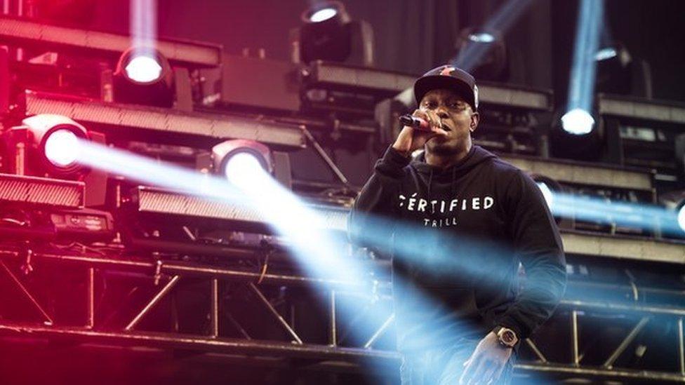 Dizzee Rascal performing