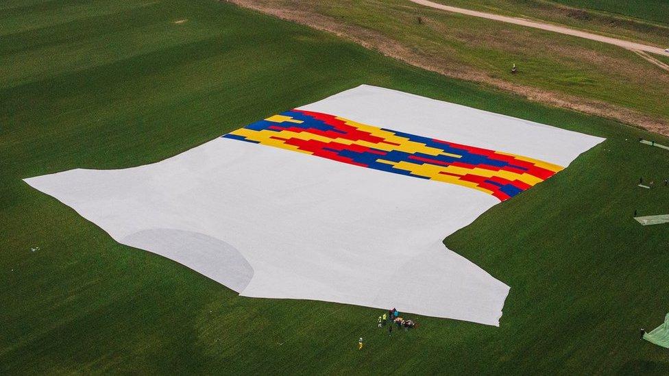 A picture of the world's largest T-Shirt