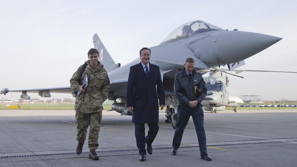 Prime Minister David Cameron visits RAF Northolt