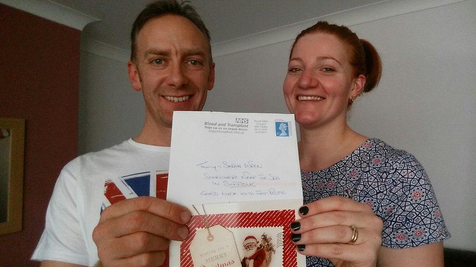 Antony and Sarah Wren and their Christmas card