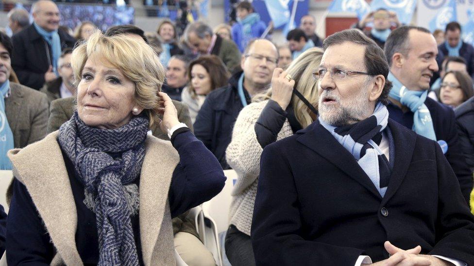 Esperanza Aguirre and Mariano Rajoy