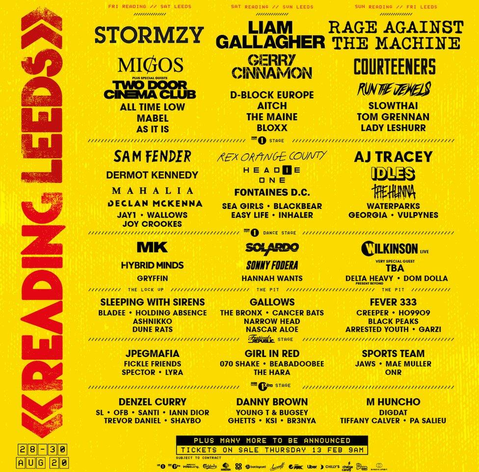 The Reading and Leeds 2020 line-up