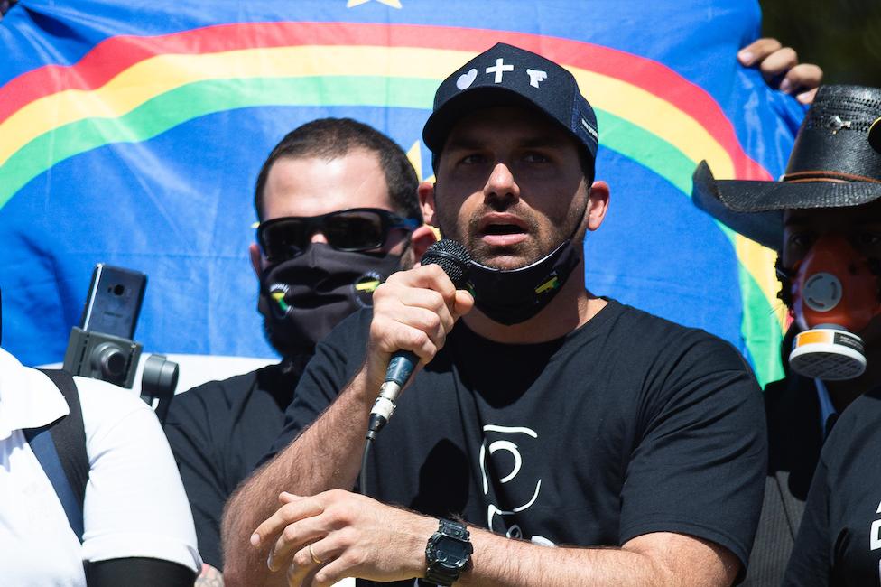 Eduardo Bolsonaro at a pro-gun rally