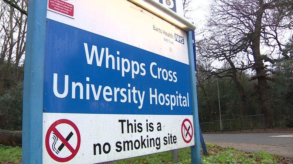 Whipps Cross Hospital sign