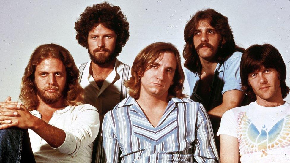 American rock band the Eagles pictured in the early 1970s