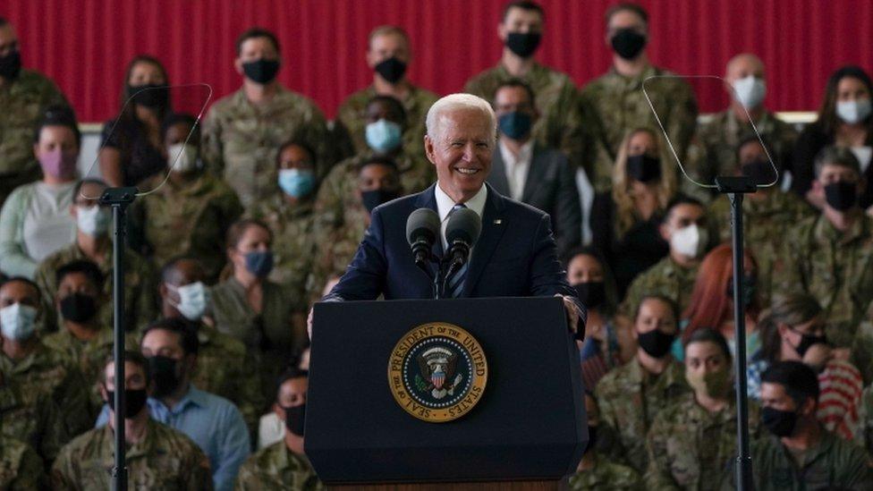 Joe Biden at Mildenhall